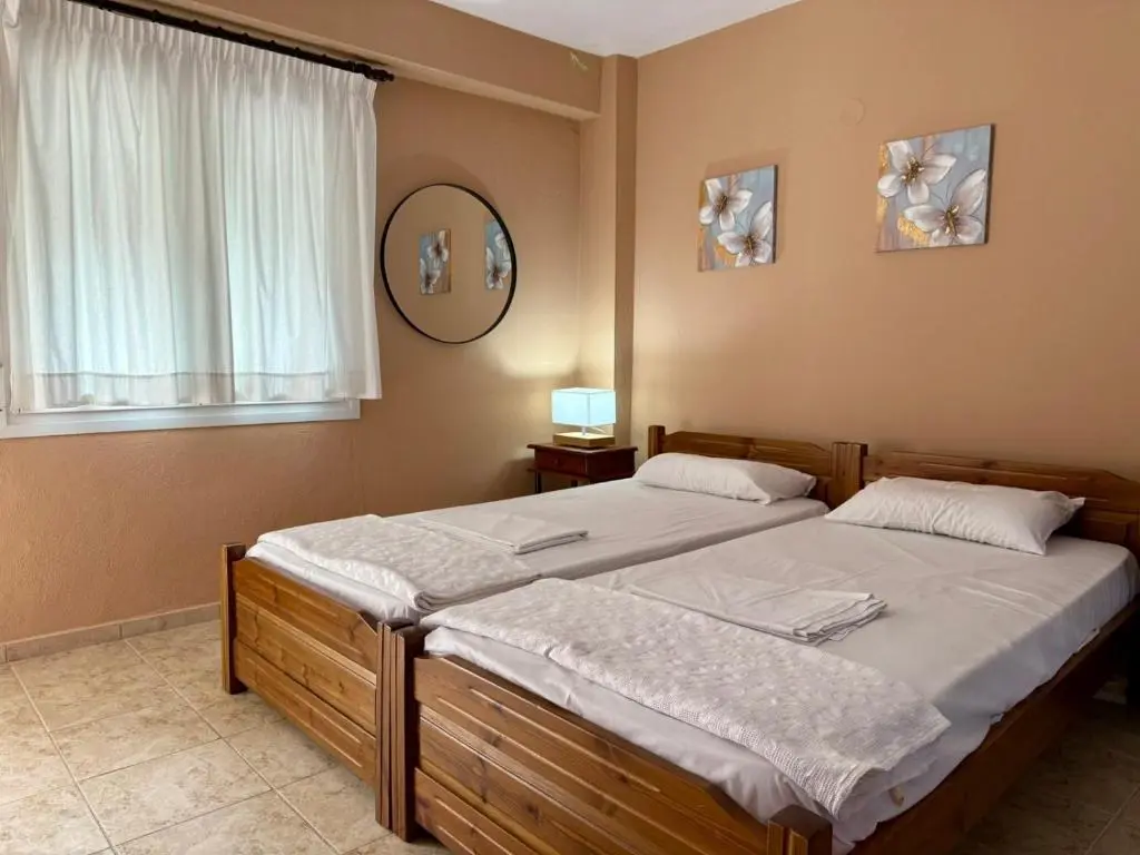 Bedroom with calm decoration